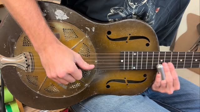 1931 National Duolian gets a neck reset and a brand new National cone! #slideguitar #guitarrepair #dobro