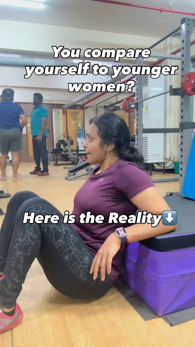 You compare yourself to younger women at the gym. Here’s what you’re actually comparing.
1. You are comparing your energy to someone whose hormones are fully working for her — that is not a fair comparison, that is two completely different biological situations
2. A woman in her 20s recovers from a workout in 24 hours — during menopause your muscles take longer to repair because the hormones that speed up recovery have dropped
3. Younger women are not trying harder than you — their body is simply not fighting the same internal changes yours is managing every single day
4. Strength looks different at every stage — what you are doing now, showing up while your body is shifting, takes more courage than any workout she will do today
5. You are not behind her — you are in a completely different race
Stop measuring yourself against a version of you that no longer exists. This version deserves just as much credit.