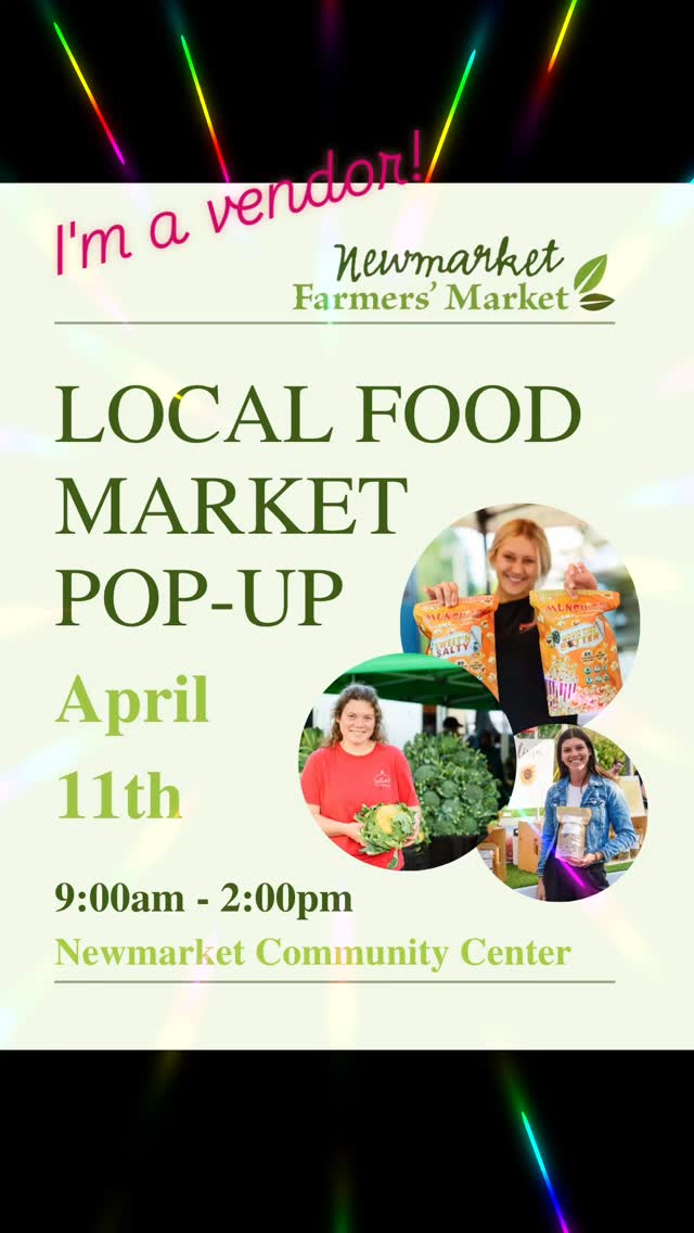 Come join us at the @newmarket_farmersmarket this Saturday 9 to 2.
I'm baking 5 different treats in two different box sizes.
You'll love it! 😉
#bakingwithneekta #glutenfree #dairyfree #sensitivett #farmersmarket