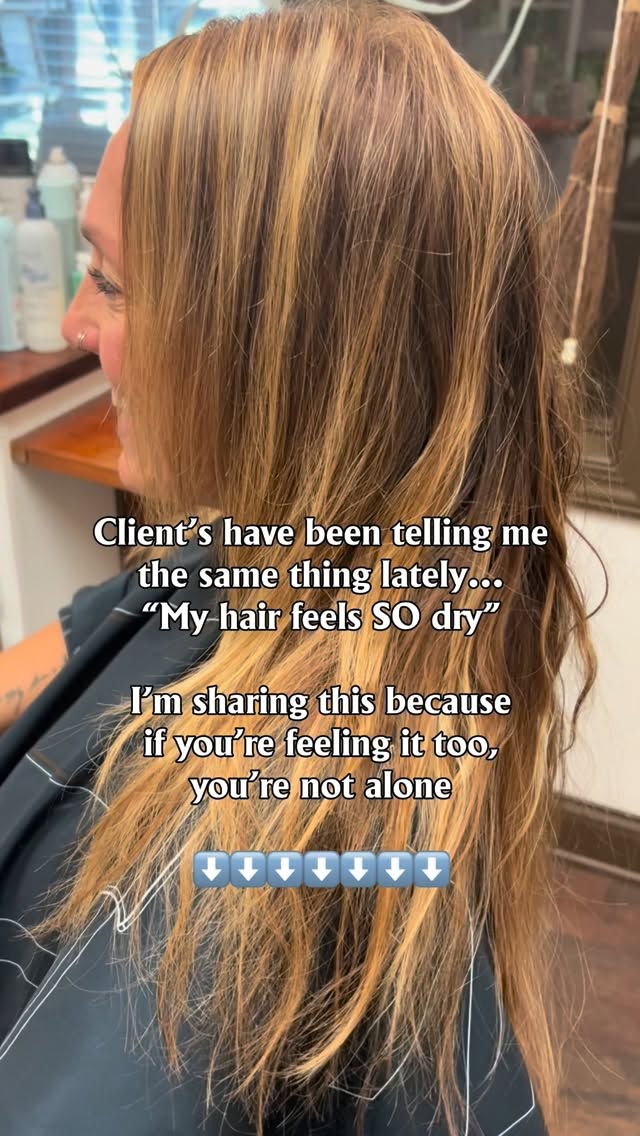 If your hair has been feeling dry, brittle, or dull lately, you’re not imagining it. Dryness can show up differently for winter than summer.
💙 Winter dryness comes from cold air, indoor heat, and static.
💖 Summer dryness comes from sun exposure, chlorine, and humidity.
👉🏻 Your hair needs different support in each season, so being on the right regimen is the first step to getting your moisture back.
𝐇𝐲𝐝𝐫𝐚𝐭𝐢𝐨𝐧 𝐈𝐬𝐧’𝐭 𝐎𝐩𝐭𝐢𝐨𝐧𝐚𝐥 — 𝐈𝐭’𝐬 𝐭𝐡𝐞 𝐅𝐨𝐮𝐧𝐝𝐚𝐭𝐢𝐨𝐧
👉🏻 Add a deep conditioning treatment at your appointment
👉🏻 Use conditioner every time you wash
👉🏻 Apply a high‑quality leave‑in conditioner on wet hair to lock in moisture
𝐋𝐨𝐧𝐠 𝐇𝐚𝐢𝐫 𝐍𝐞𝐞𝐝𝐬 𝐄𝐱𝐭𝐫𝐚 𝐋𝐨𝐯𝐞
If your hair is longer, you’ll want to incorporate treatments that strengthen, seal, and protect your ends:
👉🏻 Split end sealers
👉🏻 Glazes for shine + smoothness
👉🏻 Deep conditioning treatments
👉🏻 And in the summer, consider Brazilian or keratin blowouts instead of a haircut every visit, they help control frizz, smooth the cuticle, and maintain length.