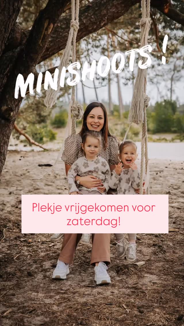 Plekje vrijgekomen voor de minishoot!
aankomende zaterdag bij de Sahara bij Ommen
Minishoot inclusief drie foto’s 125,-
Stuur een DM om je op te geven
#minishoot #fotoshoot #familiefotografie #fotograafoverijssel #almelo