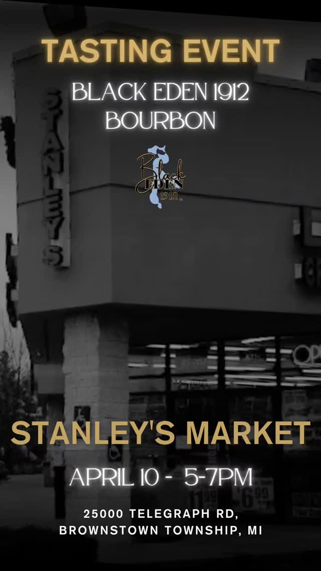 🥃 TASTING EVENT 🥃
Come and try @blackeden1912 bourbon this Friday at our new stockist Stanley's Market @stanleysmarket
📅 Friday, April 10th 2026
⏰️ 5-7PM
📍25000 Telegraph Rd, Brownstown Township, MI
#BlackEden1912
#BlackExcellence
#MichiganBourbon
#DetroitHustle
#IkonicSpirits