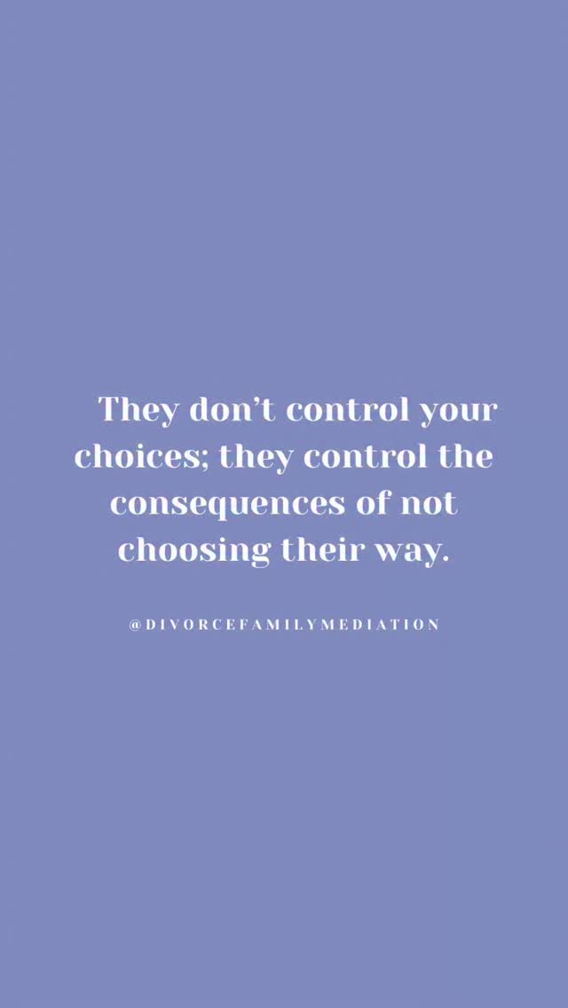 It’s not always about taking your choices away; it’s about making every other option feel too hard, too risky, or not worth it. That kind of control doesn’t show up as force, it shows up as pressure, guilt, or consequences that push you into doing things their way. You still have a choice… it just doesn’t feel like a real one.
#coercivecontrol #coparenting #coparentingwithanarcissist #narcissisticabuse #highconflictcoparent