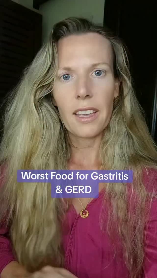 The most common foods I remove for gastritis and GERD. For some, only 1 or 2 of these foods may be problematic but for others all of them may be bothersome for gastritis symptoms or GERD symptoms. #gastritis #GERD #foodsforgastritis #reflux #acidreflux