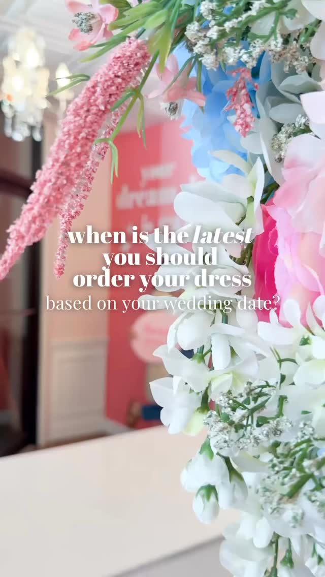 Wondering when the right time to order your wedding dress is? Well- if you want to shop with the most options possible, here is the LATEST you should be ordering your dress!
Ordering before this timeframe allows you to avoid possible rush fees and timeline stress!
#2026bride #wisconsinbride #2027bride #wibride #weddingdressshopping