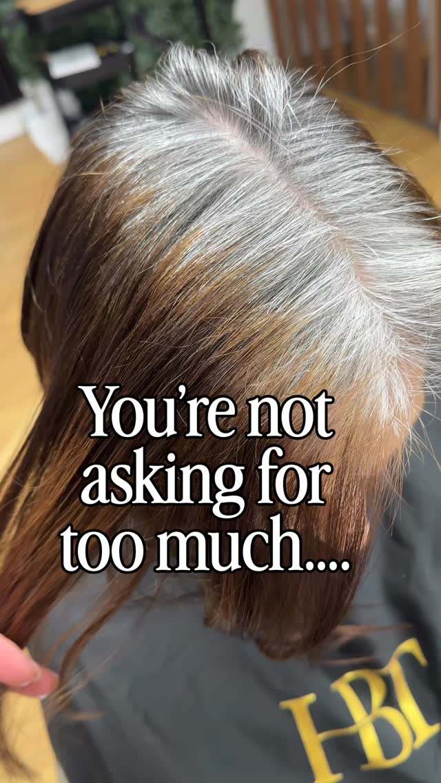 You’re not asking for too much.
You’ve just never had the right technique …
Too dark.
Too brassy.
Too harsh.
Too much upkeep.
And it never quite feels like you.
This isn’t just about grey hair
it’s about feeling like yourself again.
I don’t do quick fixes.
I design grey blending journeys that actually work.
✨ Softer regrowth
✨ Natural, dimensional colour
✨ Months between appointments
This is why my clients wait & this is why my journeys sell out!
If you’re ready to finally feel heard Dm ‘FREEDOM’ I’ll send you the link to apply for your journey.