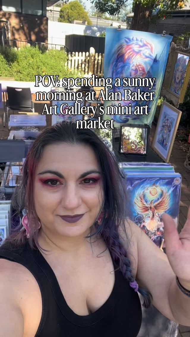 Weโre setup in the sunny courtyard at the @alanbakerartgallery for their mini art market ๐ grab a coffee and head on down to the gallery and stroll in the sun ๐ #miniartmarket #alanbakerartgallery #woodbookmarks #artgifts #camdennsw