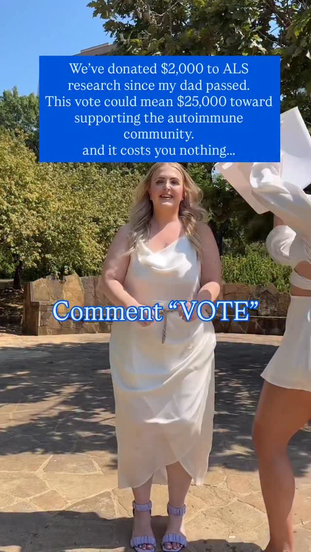 two years ago i did the ice bucket challenge to raise money for ALS research in honor of my dad.
he was diagnosed in 2019. i flew home from Bogotá, the border shut from COVID, and those two years i got “stuck” in California were the last two i had with him.
he coached me through every sale, every new member of this community…through a little whiteboard etch-a-sketch when he lost his ability to talk.
he passed february 16th, 2022.
since then i’ve donated over $2,000 to ALS research. and one of the biggest goals i have for this business is to build a consistent give-back system for the autoimmune community, because i’m fighting my own battle too, and there just isn’t enough out there for us.
i’ve been nominated for entrepreneur of impact and a chance to be featured in entrepreneur magazine and win $25,000 toward making that real.
i’m currently in 6th and top 5 cuts are on 4/16 so I need your help!!!
you can vote for free. it takes 30 seconds. and it resets every 24 hours so you can come back tomorrow too.
comment VOTE and i’ll send you the link directly. 🧊🌸