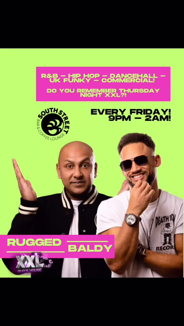 Friday nights in Southend = UPGRADED. 🔥
We’re bringing the energy BACK to the nightlife scene. Every Friday at South Street Bar (SS1 1TJ).
Say hello to XXL Rugs House, courtesy of the legends @ruggednbaldy 🎧
Expect nothing less than:
🎤 R&B • Hip Hop • Dancehall • UK Funky • Alternative commercial bangers
This isn’t just a night out, it’s a movement. Let’s bring the vibe back. You just have to show up.
📍 FREE entry with guaranteed access? Grab your ticket now, link in bio 🎟️
Don’t sleep. Let’s pack it out.
🔗 Tap the link in bio to secure your spot
#southendnightlife #yoursouthend #leighonsealife #visitsouthend #visitsouthendonsea