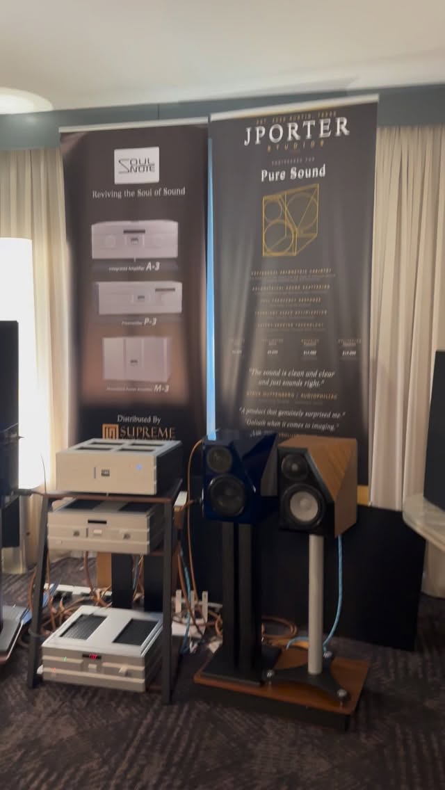 We’re demoing the active micro 3-way this morning at @axpona room 1415 stop by to redefine what a bookshelf speaker can do. With SOULNOTE front end and @prospercables