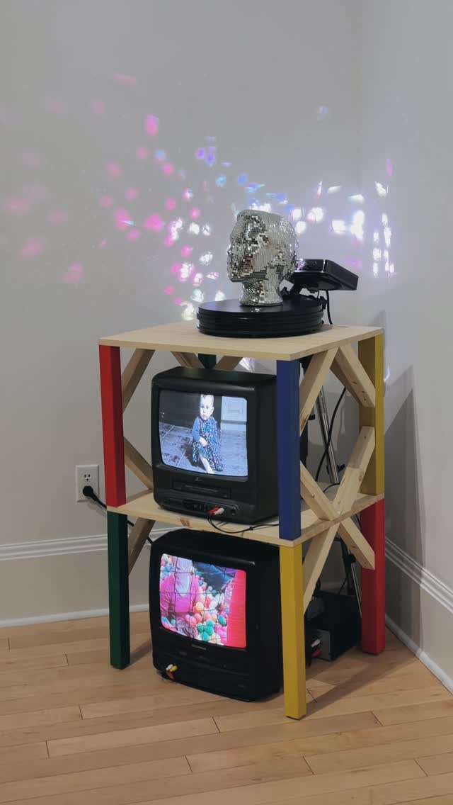 i’d like to walk around in your mind (2026)
Wood, clay, 3d print, styrofoam, mirror tiles, projector, crt tvs, home videos
#installationart #bringingtheartstolife
We acknowledge the support of the Canada Council for the Arts.