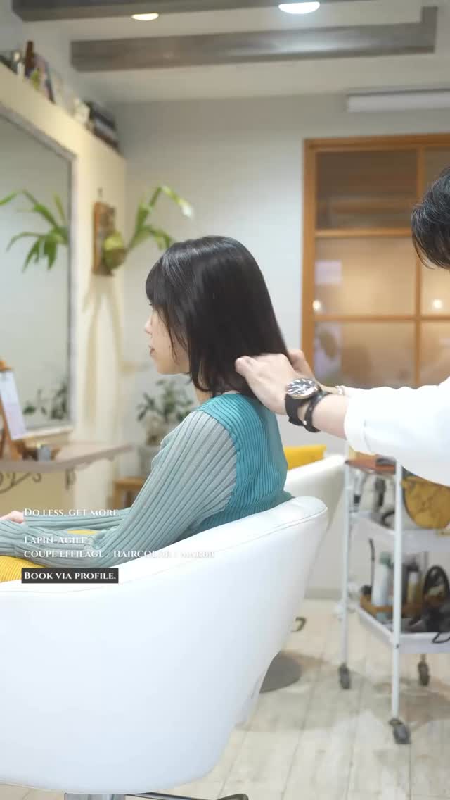 仕上がり。
南行徳美容室ラパンアジール
◆ Menu (Tax in)◆
・Cut |¥6,600
・Color |¥8,800〜
・Spa |¥2,200〜
※他メニュー、ご予約はプロフィールリンクから
#南行徳美容室 #ラパンアジール
#ドライカット #エフィラージュカット