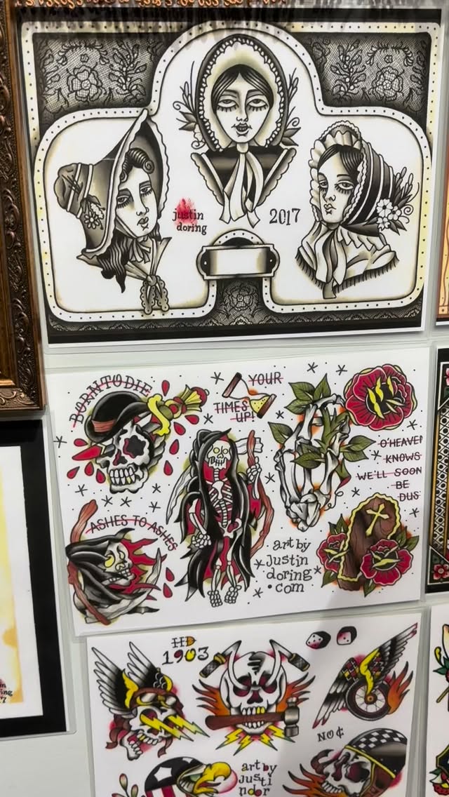 We’ve got Justin Doring back in the shop this week! He’s got a ton of cool designs to choose from, come by to set your next tattoo appointment! @artbyjustindoring