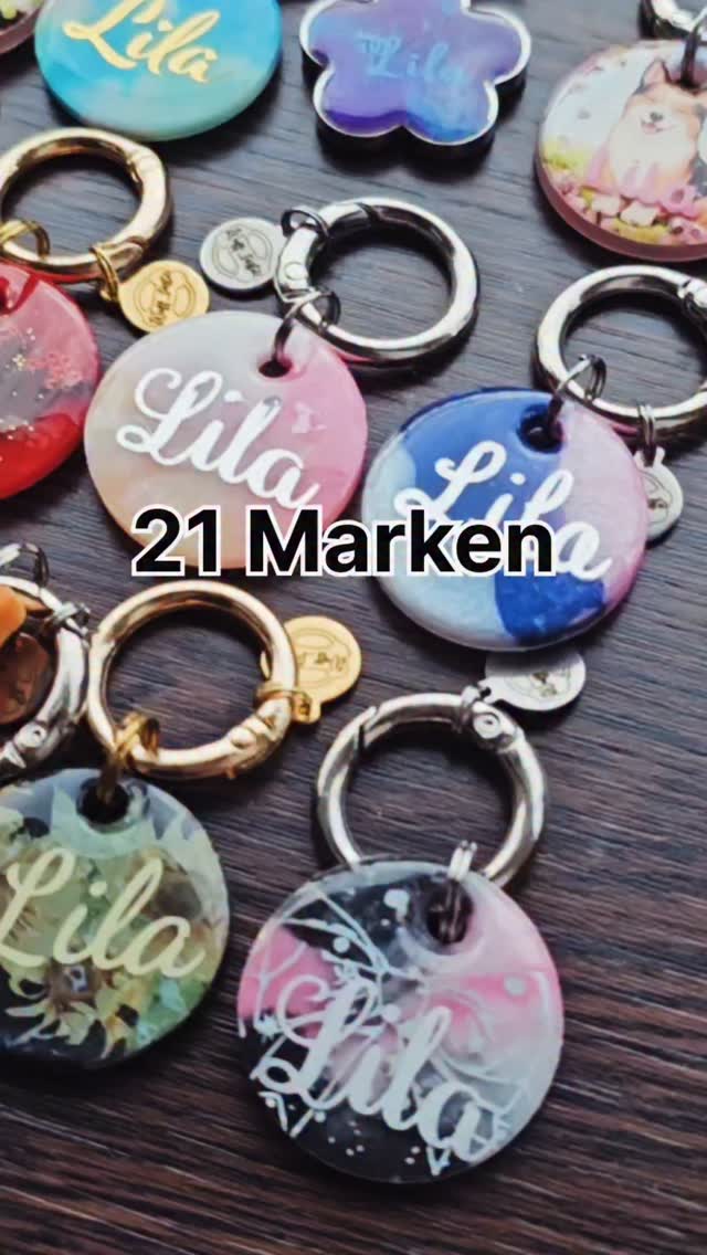 21 Marken für einen Hund.
Solche individuellen Aufträge bekomme ich öfter aber dieser hier hatte nochmal eine ganz eigene Dynamik.