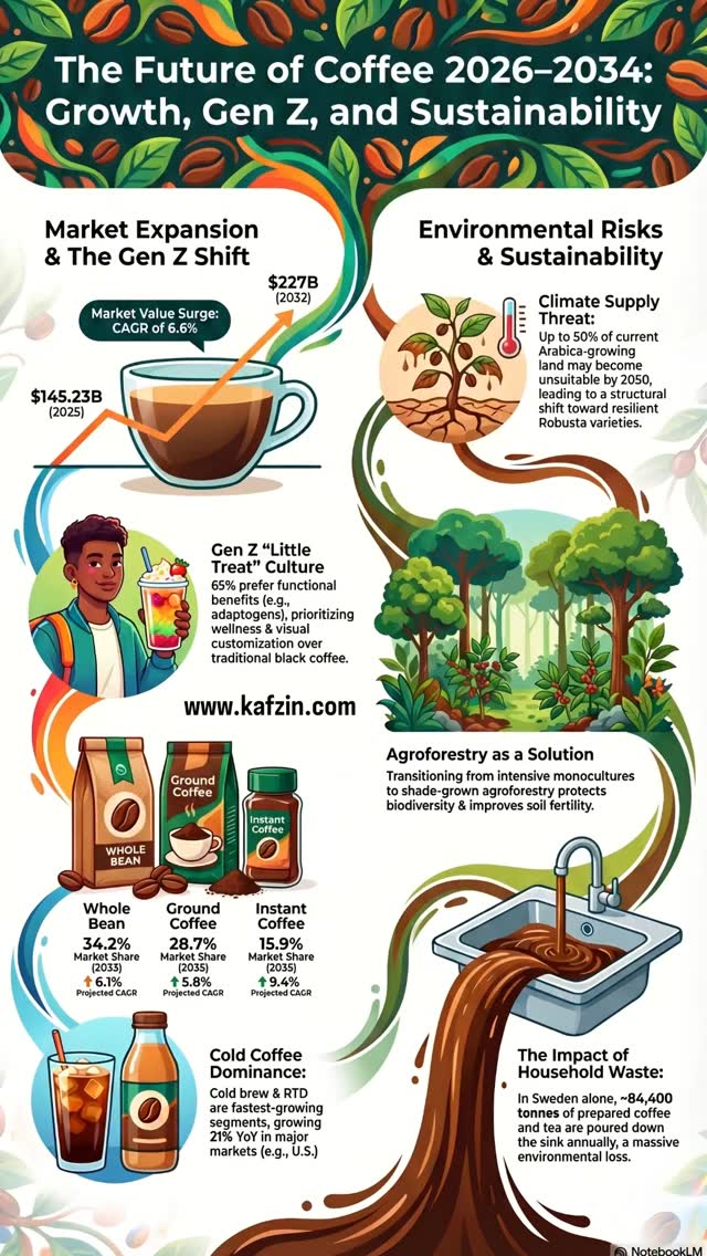 Coffee is about to change forever ☕🚨
The next decade will redefine how we drink coffee.
📈 A $227B market is coming — driven by new habits
🌱 Climate pressure could reshape where coffee grows
🧃 Gen Z is choosing experience over tradition
❄️ Cold coffee is taking over faster than ever
But here’s the real question:
Will coffee become more sustainable… or just more convenient?
Because behind every cup, there’s a bigger story—
of farmers, climate, and the future of what we drink.
What do you think coffee will look like in 2030? 👇
#CoffeeFuture #SpecialtyCoffee #Sustainability #CoffeeLovers #GenZTrends CoffeeIndustry Agroforestry ColdBrew