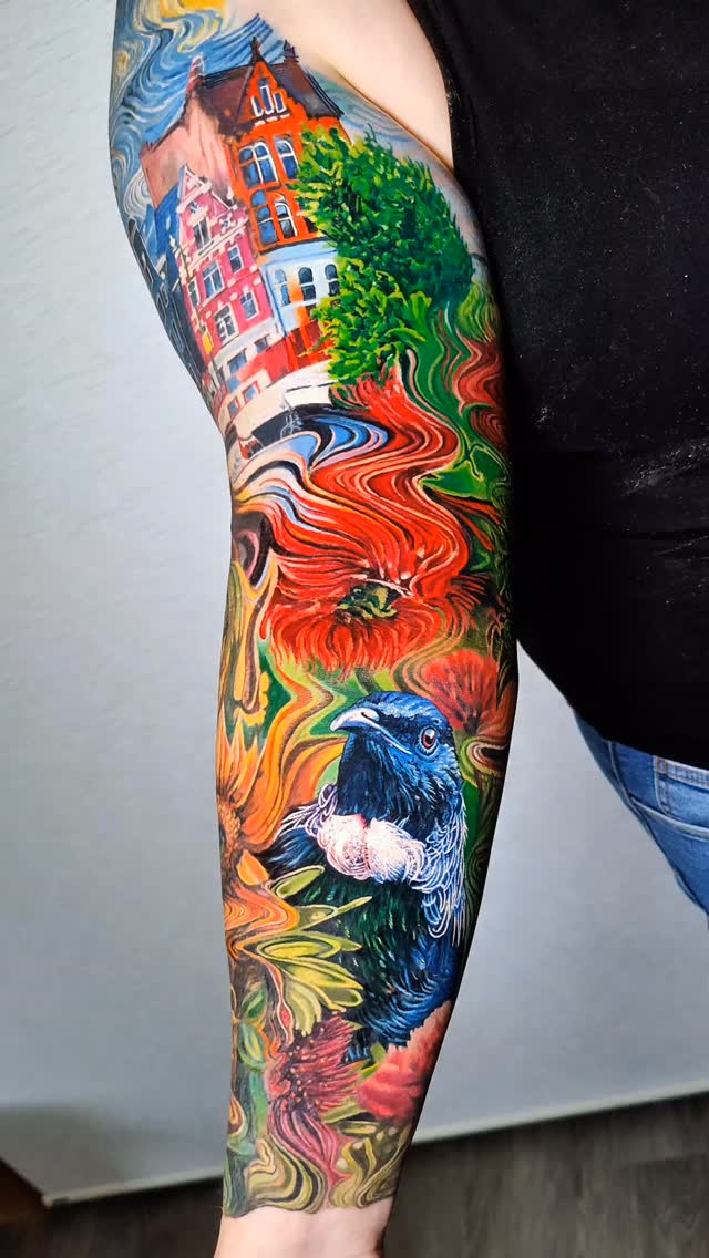 Ursula came with the idea and said run with it. Here we go. Super fun sleeve we have finished over the last 2 full days. I'll post the whole thing soon. During the last two days we have finished this inner sleeve. "New Zealand side"
Los if stencil lots of freehand fun, it is awesome to let my creative side go wherever it wants to go.
So wicked. Thank you Ursula for your trust!
.
...
.
@intenzetattooink @eztattooing @ghostlineapp @afterart.newzealand @inkpro_nz @fkirons @hustlebutterdeluxe #intenze #intenzeink #intenzeteam #afterart #ghostlineapps