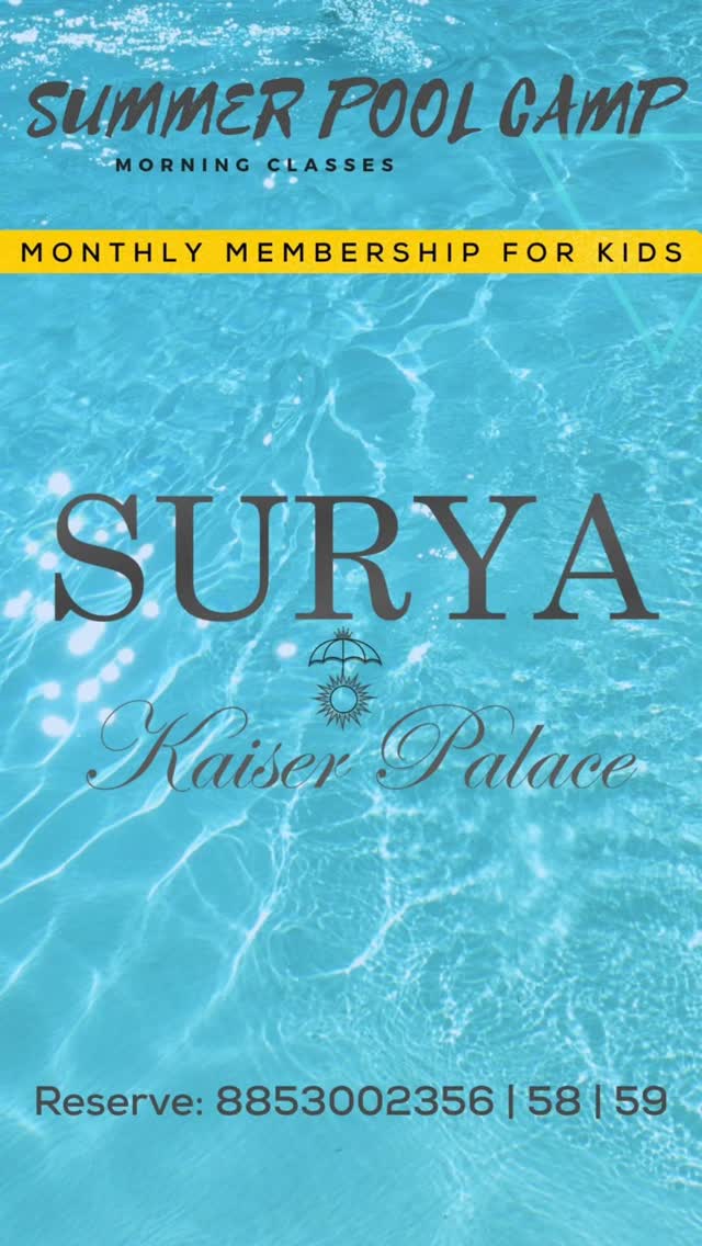 Summer limited monthly membership. Morning sessions available.
Kids (above 4 and below 16 years of age) @7k/month & Couple @ 15k/month + GST
CONTACT: 8853002356 / 58/ 59
