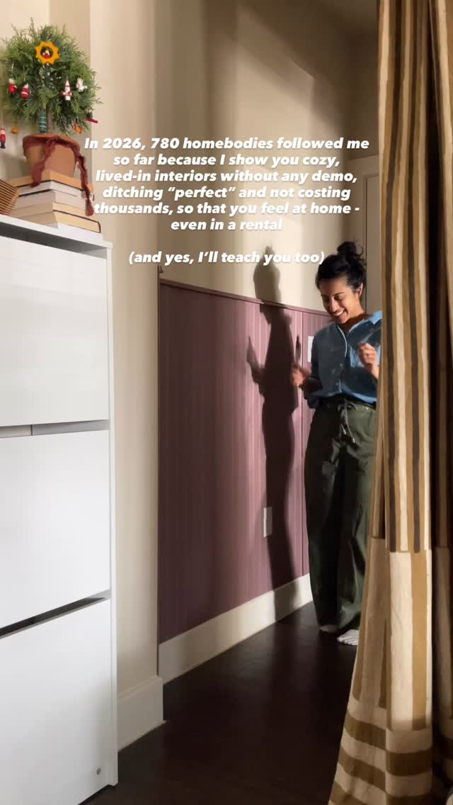 hi, welcome to your imperfectly creative safe place. Please make yourself at home here ~
here’s what you can find in this little corner of the internet:
- creating a cozy home without reno
- mixing vintage and new styles with pops of color
- tips on decorating slowly and thrifting affordable pieces (also sustainable for 🌍 and 👛 )
I created this account because I was done chasing “perfect” and wanted to share snippets of real life interiors - with kids, laundry, budgets. I hope this inspires and gives you confidence to create yours.
If you’re tired of trends,
want a cozy home
or just here to look,
you’re welcome to stay 🕯️