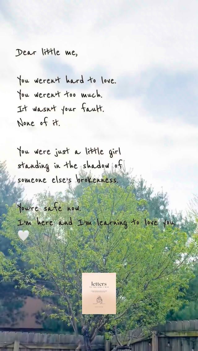 What would you tell her?
The letters we never got to write can become the healing we finally give ourselves.
Letters to the Girl I Was is a guided journal designed to help you write compassionate letters to your younger self—the parts of you that still need to hear these words.
Available on Amazon & instant download 🤍
#InnerChildHealing #SelfCompassion #LettersToYourself #ChildhoodTrauma #MentalHealthMatters #EmotionalHealing