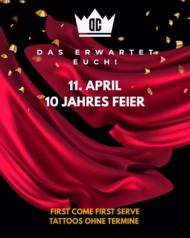 🔥 10 JAHRE DC TATTOO 🔥
🎉 WALK-IN DAY – WIR FEIERN MIT EUCH! 🎉
Unglaublich, aber wahr – DC Tattoo gibt’s seit 10 Jahren am Standort Bahnhofstraße!
Das feiern wir gemeinsam mit einem fetten Walk-In Day 💥
📅 Datum: 11.April 2026
🕙 Uhrzeit: 10:00-18:00
📍 Ort: Bahnhofstraße 34, Zeltweg – DC Tattoo
👉 Was euch erwartet:
✔️ Walk-In Tattoos (ohne Termin)
✔️ Gute Musik & entspannte Stimmung
✔️ Drinks & gute Vibes
⚠️ Wichtig:
– First come, first serve
– Begrenzte Plätze – früh kommen lohnt sich!
Kommt vorbei, stoßt mit uns an und sichert euch ein Tattoo zum Jubiläum 🖤
Wir freuen uns auf euch!
Euer DC Tattoo Team
#dctattooartist #feier #walkinday #tattoo #getinked