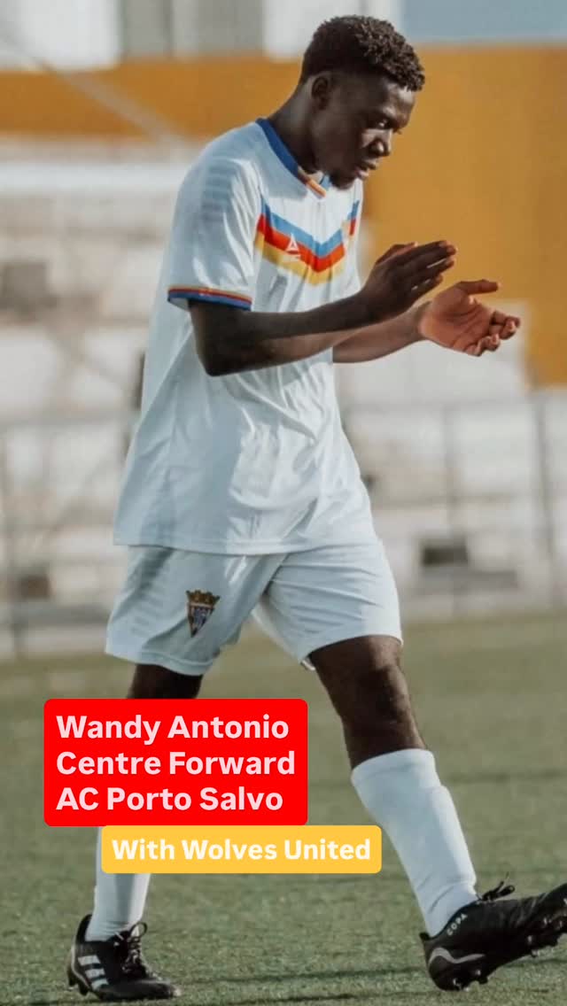 Wandy Antonio, centre forward giving it his all to score for the team. Now, #movingforward with Wolves United Agency.