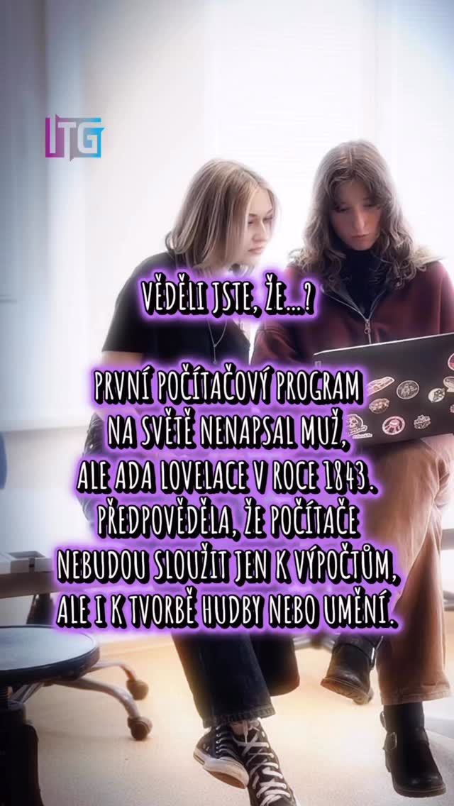 Ve zkratce: ŽENY NA ITG VÍTÁNY! 🙋🏻♀️💜 #itg #gymnazium #it #zenyvitany #zeny