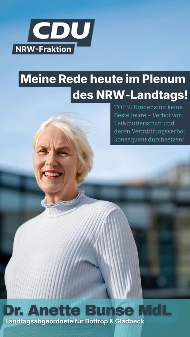 🎙️ Meine Rede vom 6. Mai 2026 zu TOP 9 „Kinder sind keine Bestellware – Verbot von Leihmutterschaft und deren Vermittlungsverbot konsequent durchsetzen!“