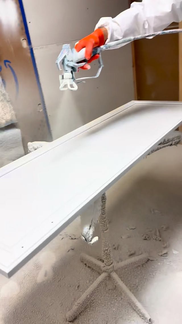 Second coat of primer going on 🔥
We don’t cut corners when it comes to prep—this is where the real quality is built.
Our process when priming:
1. Apply first coat of primer, a stain-blocking bonding primer to lock everything in
2. Let first coat dry for a few hours. Fill imperfections. Sand first coat.
3. Apply second coat of primer, a high-build 2K primer for a smooth, durable foundation
4. Let it dry overnight.
5. Sand with 400 grit sandpaper, with our sanding blocks from @big_kid_blocks for a flat smooth finish
These steps are key to eliminating imperfections and creating that flawless, factory-like finish our clients love.
Great finishes don’t happen by accident… they’re built layer by layer.
#CabinetRefinishing #KitchenTransformation #SprayFinish #BeforeAndAfter #SouthFloridaHomes