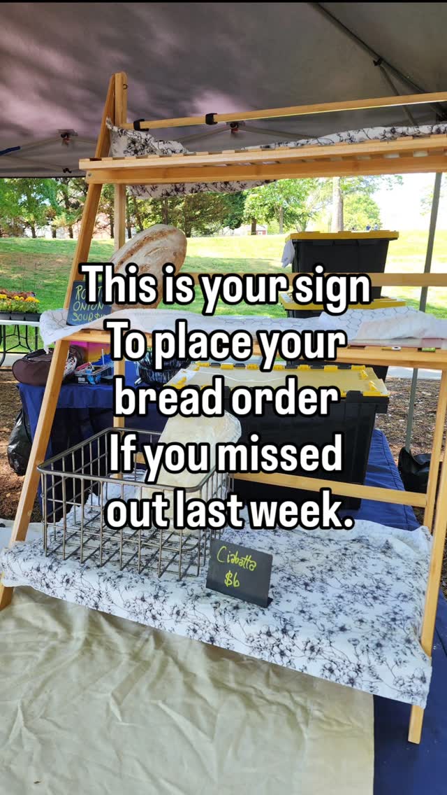Listen: We sold everything but two lonely loaves last week by 11:45 @belmontnc_farmersmarket . We will bring more loaves this week, but we may still sell out before market ends.
If you don't want to miss your gluten fix we encourage you to place an order for in store pick up. You will definitely get what you want and you can pick it up at your own pace during our shop hours on Saturday.
Place your order for your favorite sourdoughs and bagels by Friday morning and we'll have it ready for you to pick up Saturday between 9-1.
#belmontncfarmersmarket #localbread #sourdough #knowyourbaker #tangandsass