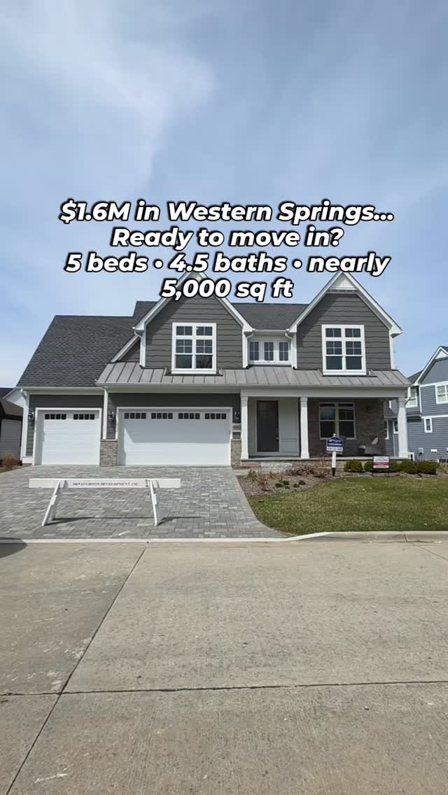 $1.6M in Western Springs… what do you think?
5 beds • 4.5 baths • nearly 5,000 sq ft
Luxury in the suburbs is hitting a whole different level right now.
Would you pay this for new construction?”
#WesternSpringsIL #ChicagoSuburbs #LuxuryHomes #IllinoisRealEstate #NewConstructionHomes