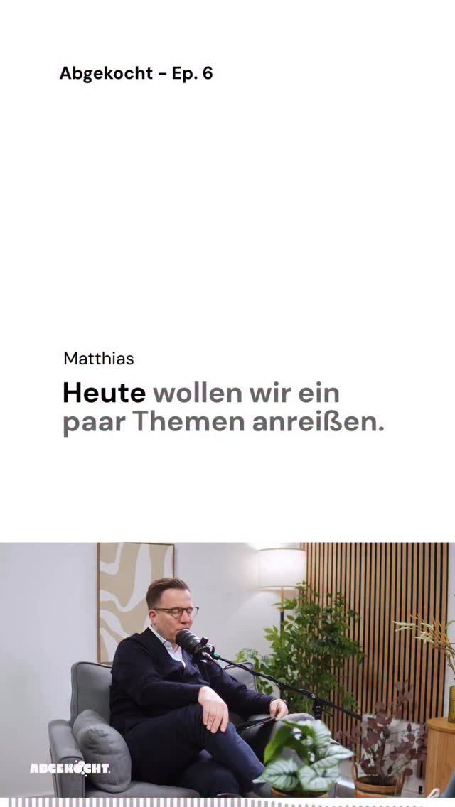 Neue Folge Abgekocht ist draußen. Das könnt ihr erwarten: Handlungsspielräume. Systeme, die Service verhindern. Die Frage, ob echte Leader fehlen – oder ob einfach keiner mehr Verantwortung tragen will. Dazu Reisegeschichten aus München, Venlo, Stockholm und Belgrad. Plus: Restaurant-Tipps und Fanclub-Nominierungen. Episode 6 – jetzt reinhören. 🎧