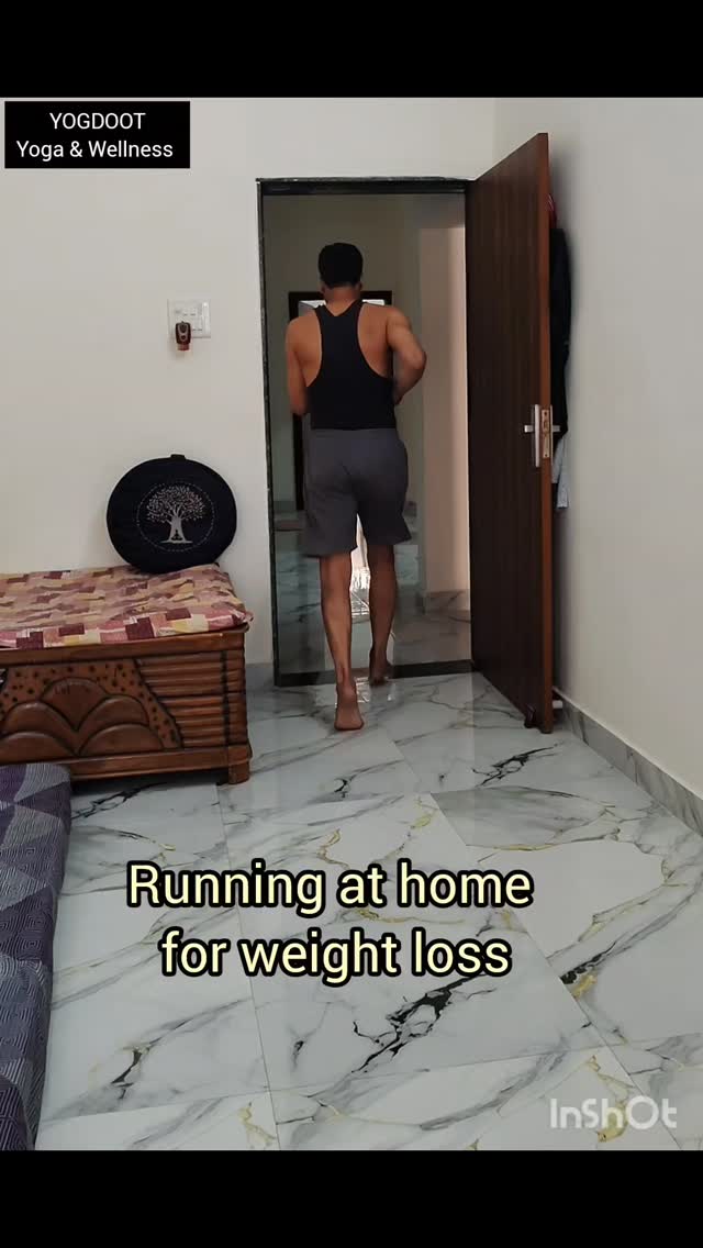 #runingathome #weatloss #homerun #ramjiyogacharya #yogdootsansthan