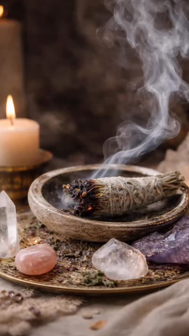 The new moon is coming 💛 #clearingenergy #cleansingtimelines #newmooniscoming #sageyourspace