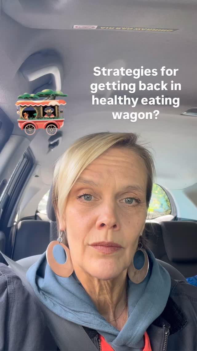 We all get off-track. Even if we aren’t pursuing a particular track! Having clear strategies to help you feel good again is just smart.
I know that for me, doing “just whatever” doesn’t feel smart and doesn’t feel good.
Flexibility is good! Consistently eating things that don’t feel good in your body and support good energy & good muscle & bone maintenance? Not so good.
I mean, you do you. But in my 55 yrs of living & talking w women re eating, it feels good to eat in ways that feel good.
Aaaannnndddd, it’s not always easy in a world of foods that are engineered for mindless consumption. Just SAYING!
So, what are your get-back-on-track strategies? (It really does help to form the words & communicate them. It registers in your brain more clearly, like a vote for next time!)
Please like & follow & share! 🥰