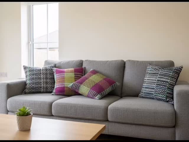 Well… two days later and we’re up to FIVE cushion covers 🙌✨
Four more finished since that first one — all double-sided with my handwoven fabrics 🧵�Two are a colourful mix of honeycomb weave (I love how these turned out 😍), and the other two are in grey + black deflected double weave designs for a more graphic feel.
And… studio reset complete ✔️�The sewing machine is tucked back under her cover, the table leaf dropped, and I can finally get back to my Spring countermarche loom 🥰
Back to weaving we go…
#slowtextiles #farnhamcrafttown #surreyopenstudios2026 #handwovenhometextiles