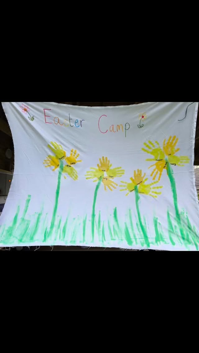 Over the Easter holidays @janeelliott1548 and I ran Forest School camps with @clublandplayscheme at Royal Kent school in Oxshott. The 2 weeks were filled with simple joys, creativity, and a real sense of adventure. Around the fire, we shared special moments making and enjoying delicious snacks such as crumpets, toasted marshmallows, chocolate bananas, muffins and lots more. This was always a highlight of the day.
The children’s creativity shone through in everything they made, from wooden spinners and hapa zome bunting to clay nests, spring handprint banners, wooden slice bugs and bug hotels. Each creation told its own little story and was unique to each child.
Some of the most magical moments weren’t planned at all, like the excitement of discovering a toad and taking time to observe it together. These spontaneous experiences are what make forest school so special.
The mud kitchen was, as always, a hive of activity, with mud pies, potions, imaginative menus and endless ideas flowing. With open-ended resources and space to explore, the children showed incredible creativity and teamwork, even collaborating to build their own water slide.
It’s always wonderful to see new friendships form, children sharing space, ideas and experiences, and growing in confidence together in the outdoors. This is my total happy place - being outdoors and working alongside someone who finds as much joy in this thing we call our job as I do makes it even more special. We will be back for Summer camps so keep your eyes peeled for details. #forestschoolcamp #playislearning #myhappyplace #clublandplayscheme #royalkentschool