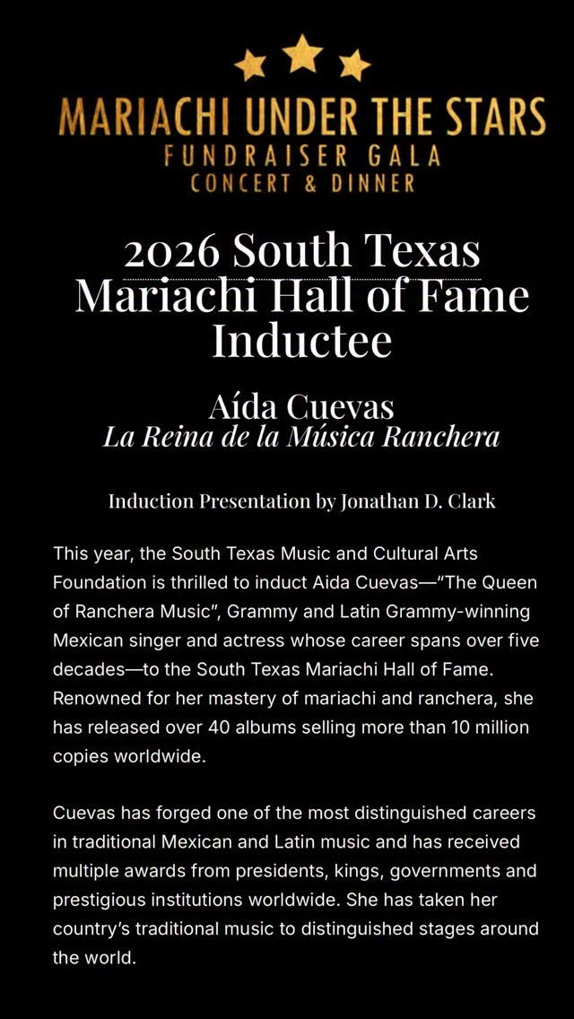 Mañana 18 de Abril, será un gran día. 🎶❤️
“50 años cantando a México” 🇲🇽
#aidacuevas #salondelafama #halloffame #mariachi #regionalmexicano