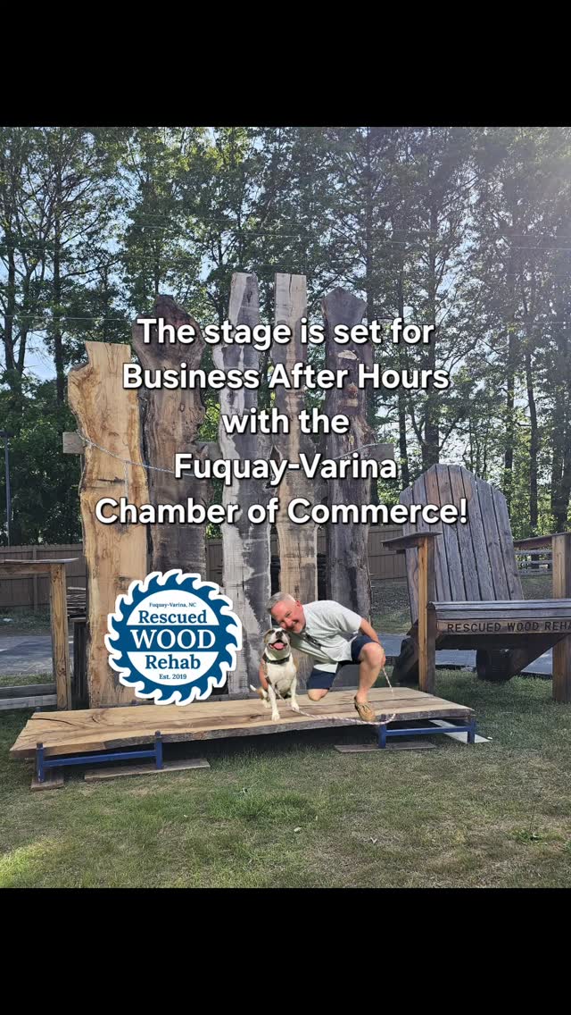 Rescued WOOD Rehab is excited to host Business After Hours with the @fuquayvarinachamber !
Live Music with @maverickrosemusic
Catering by @trumanssmokehouse
Photo booth provided by @bryan_bkmemories
Do you do business in the Fuquay-Varina area, but not a Chamber Member? That's OK! Come check us out! It's More than WOOD; It's an Experience!
