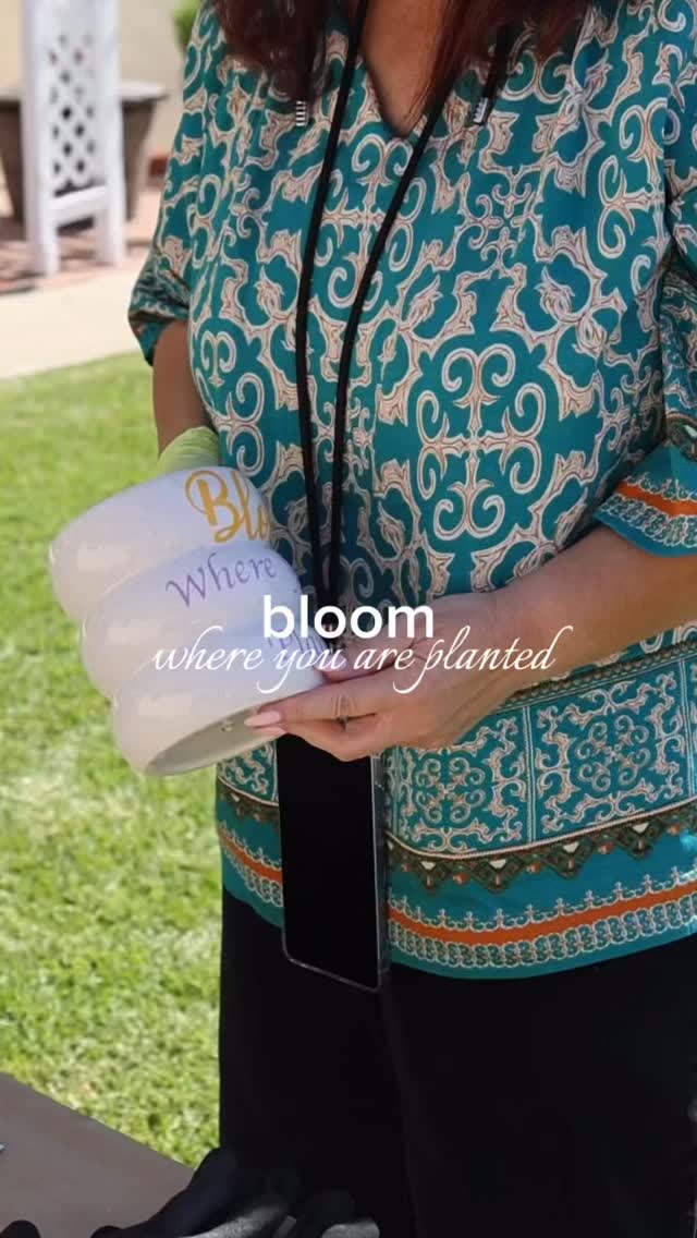 What a beautiful day at our 🌸 Bloom Garden Party 🌸
“Bloom where you are planted” was more than just a theme, it became a moment. We spent the day painting pots, planting seeds, and simply enjoying being together in community. There’s something so special about slowing down, creating with our hands, and connecting with one another.
As we planted our seeds, we were reminded of something deeper; that just like these plants need water, care, and time to grow, so does our relationship with God. Our prayer is that every time you water your plant, you’re reminded to stay rooted in Him and continue to nurture what He’s growing in your life.
Thank you to every woman who came and made today so sweet. We love doing life with you! 💛