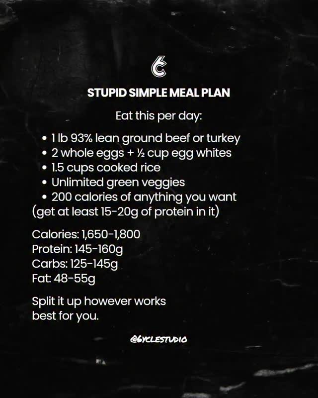Ladies, let’s stop the cycle of coffee for breakfast, salad for lunch, and raiding the pantry at 9 PM.
If you want to see results from your eating, you have to give your body something to work with.
This daily blueprint hits that sweet spot for most active women looking to lose body fat while maintaining lean muscle.
Why this works:
150g of protein means you won’t be “hangry” an hour after eating.
130g+ of carbs ensures you aren’t dragging through your training sessions.
The 200cal buffer because life happens. Use this for a high-protein snack to hit your totals.
Divide this into 3 main meals, or 2 large meals and a snack. It doesn’t matter when you eat it.
Just get it in.