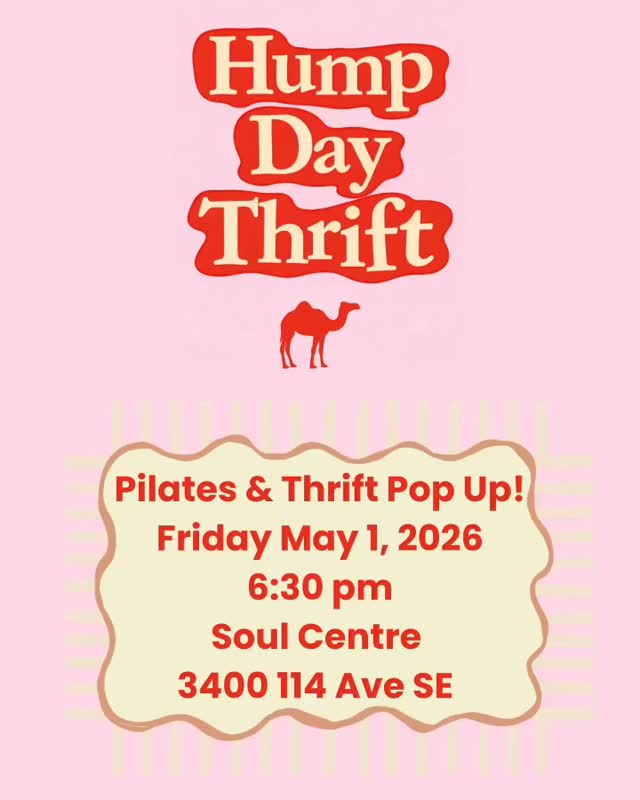 Get ready for this sizzling collab! Pilates and thrift in SE Calgary! Link in bio to register! #pilates #collab #thrift #popup #yyc