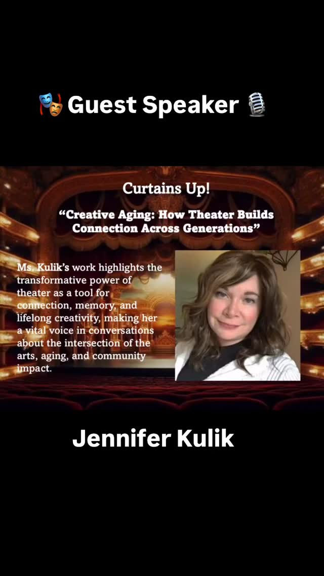 🎭✨ Guest Spotlight: ✨🎭
🎙️ We’re honored to welcome Jennifer Kulik to Curtains Up!
As the founder of SilverKite Community Arts, Jennifer has dedicated her work to using creativity as a powerful tool for connection, and healing, especially through intergenerational theater and creative aging programs.
In this episode, we dive into how theater goes beyond performance and becomes a bridge between generations. From storytelling and improvisation to shared moments of laughter and reflection, Ms. Kulik’s work shows how the arts can spark memory and bring meaning at every stage of life.
💫 This conversation is especially close to home, exploring how theater can uplift both young performers and older adults, reminding us that the stage truly belongs to everyone.
✨ Streaming now on Spotify!
@silver_kite
#creativity
#PerformingArts
#theater
#Drama
#senior