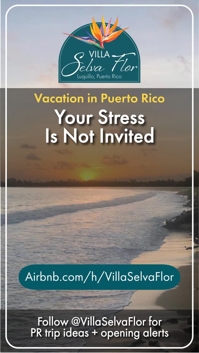 Your stress is not invited.
No emails.
No meetings.
Just beach, spa, repeat.
📍 Luquillo, Puerto Rico | Top 5% of homes on Airbnb ⭐
Plan your escape → airbnb.com/h/villaselvaflor
#PuertoRico #PuertoRicoTravel #RelaxationMode #IslandEscape #VillaSelvaFlor