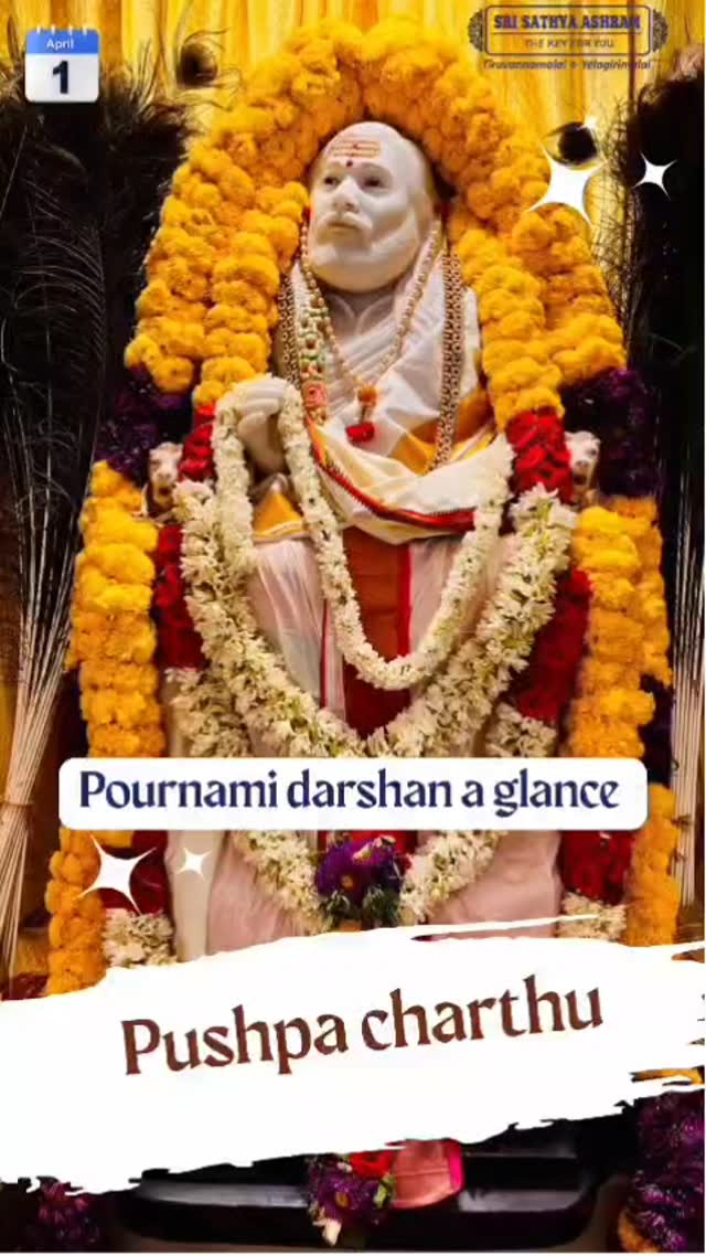 Pournami Darshan at SriSathya Ashram Yelagiri on 01.04.2026