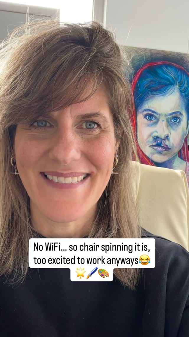 Who doesn’t love a good chair spin?!
Eeekkk first day in the studio for meeee… well half a day as no WiFi so will need to go home for this afternoons meetings.
Nevertheless we are IN!!!
And my beautiful girl Shabana is here to remind me daily why we are on this mission.
Big love ❤️
#cleftlip #challengestigma #artforchange