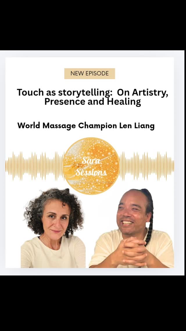 In the latest episode of Sara Sessions, I’m joined by Len Liang, World Massage Championship award winner. 🎙️
Len is a gifted charismatic storyteller, and in this interview, we dive deep into the journeys we take and how massage has defined this chapter of his life. Despite starting his practice during the pandemic, Len’s impact on the global massage community is undeniable.
Whether through his touch or a simple conversation, you can feel that his heart is the driving force behind his work. Intentional, dedicated touch has the power to expand horizons—and that effect ripples through our entire social collective.
Find latest Sarasessions episode in bio,
Or
https://open.spotify.com/episode/2Sog9i27qne2Y8h6AkrYS0?si=CIIEGAZSTdKvE3h6DFACZg
What part of Len’s journey resonates with you most? Let us know in the comments.