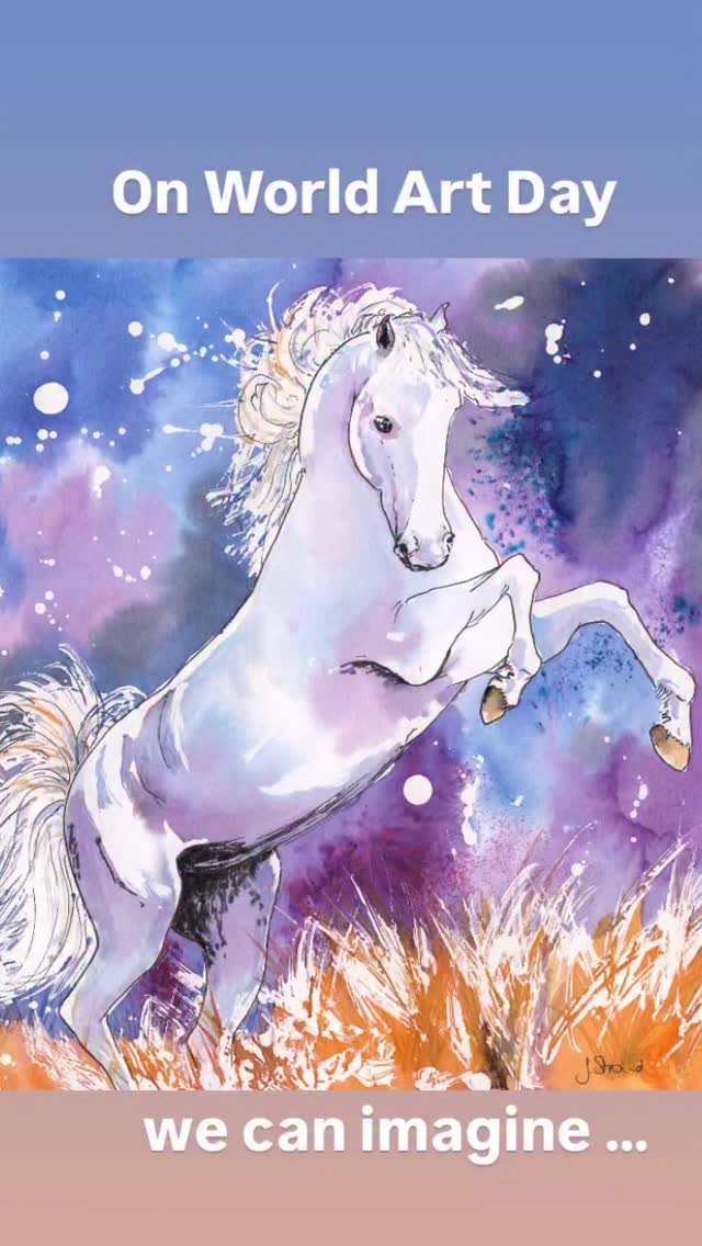 Happy World Art Day! We can imagine, dream, hope, say through our art what we cannot say with words and celebrate the importance of art and creativity to us all. Together, we can make a difference! I hope my paintings bring you joy today ❤️ #worldartday #wildlifeartist #goodvibesalways