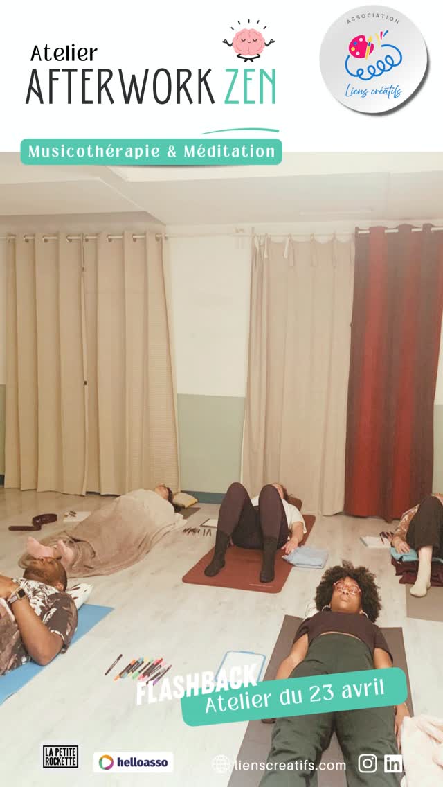 ✨ Flashback – Afterwork Zen du 23 avril 😌✨
Merci à toutes les personnes présentes pour cette belle parenthèse de musicothérapie & méditation 🌿🎶
Avec @camille.gaillardon, art-thérapeute 🤍, nous avons partagé un moment tout en douceur, entre respiration, écoute et voyage sonore 🎧✨
Au fil de la séance, un chemin vers l’apaisement :
💫 apaiser le mental 🧠
💫 relâcher le corps 🤲
💫 retrouver un espace de calme 🌿
💫 se reconnecter à soi 🤍
Nous avons proposé un temps d’art-thérapie avec un dessin avant et après la séance ✍️🎨
Une mini composition libre pour observer l’évolution de l’état intérieur.
Le dessin final s’est transformé en un élan de couleurs et de joie 🌈✨😊
À travers ces ateliers avec l' @associationlienscreatifs, nous avons à cœur de transmettre des pratiques de détente et de reconnexion accessibles à chacun·e 🌿✨ : musicothérapie 🎶, massage sonore 🔔, art-thérapie 🎨, sophrologie (relaxation rapide) 🧘♀️ avec Dulce @dulchiolop, sophrologue, & radio-contes 🎧 avec Veronica @verocg2001, art-thérapeute et thanatologue 🌟
Des espaces sensibles pour ralentir ⏳, se retrouver 🤍 et se reconnecter à soi 🌿✨
📩 associationlienscreatifs@gmail.com
🌐 www.lienscreatifs.com
Merci pour votre confiance 💫
------
Jessica Archer | Art-thérapeute (Art-thérapie dynamique & Musico-thérapie réceptive)
🌿Accompagnement vers le mieux être par la médiation artistique
📩 contact@jessicaarcher.fr
🌐 www.jessicaarcher.fr
------
#AfterworkZen #Musicothérapie #ArtTherapie #MassageSonore #Koshi #Meditation #BienEtre #Relaxation #ReconnexionASoi #AteliersBienEtre #Paris11 #SoinSonore #DeveloppementPersonnel