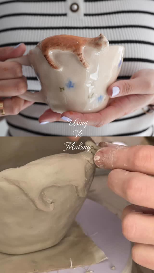 Moi, j’ai adopté un chat sibérien en novembre… et quelques semaines plus tard, une de mes élèves a eu exactement la même idée. Elle venait aussi d’accueillir un chat sibérien et elle voulait absolument créer une tasse à son image.
On a commencé en cours de poterie par le modelage, puis le façonnage de poterie, le séchage, la première cuisson, la peinture sur céramique… et enfin la dernière cuisson.
Et le résultat… incroyable. Une tasse unique, avec son chat, pleine de détails, pleine d’émotion.
C’est exactement ça, la magie des ateliers céramistes à Nice centre. On ne vient pas seulement pour apprendre une technique. On vient pour donner vie à ses idées, créer quelque chose de personnel, quelque chose que vous ne trouverez jamais en magasin.
Dans mes ateliers de poterie à Nice, vous apprenez à créer de A à Z : du modelage jusqu’à la pièce finale, avec un accompagnement pas à pas.
Et surtout, vous repartez avec un objet qui a du sens. Un objet qui raconte une histoire. La vôtre.