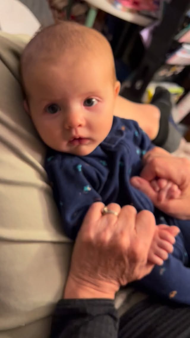 First signs of #laughter from #RonniWren courtesy of #GrandmaLaLa… with a bonus grin at the end because why wouldn’t I include that smile?